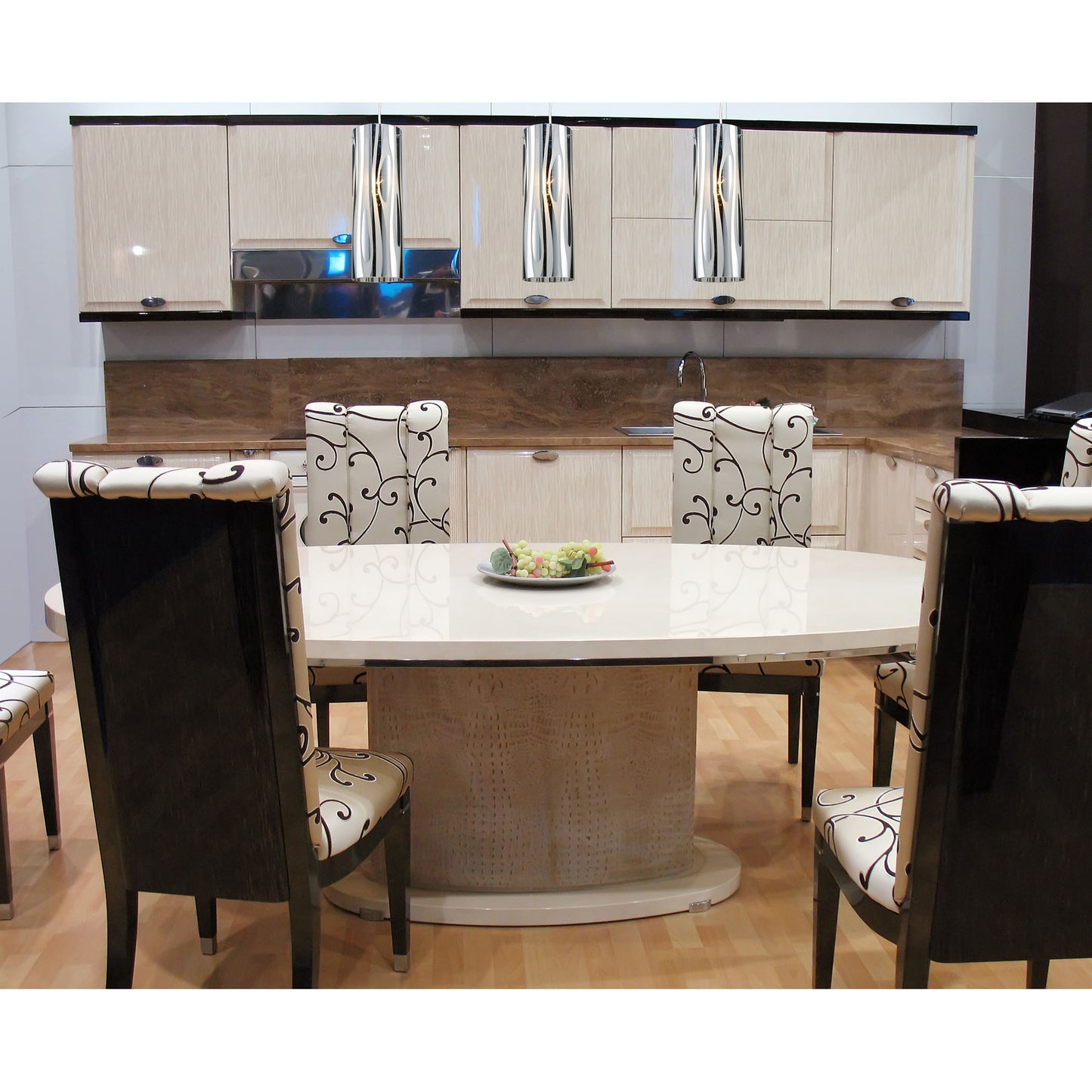 Chromia 36'' Wide 3-Light Slim Linear Pendant - Polished Chrome