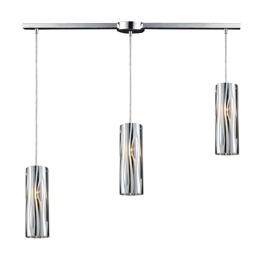 Chromia 36'' Wide 3-Light Slim Linear Pendant - Polished Chrome