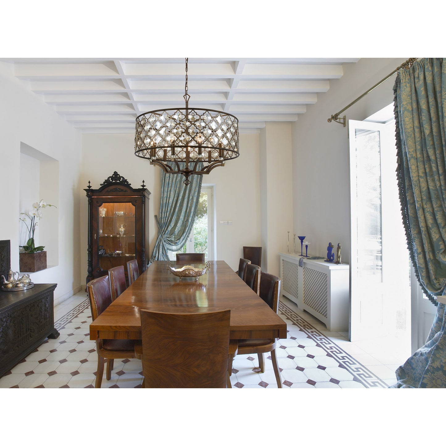 Armand 32'' Wide 9-Light Chandelier - Weathered Bronze