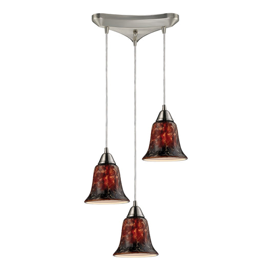 Confections 10'' Wide 3-Light Pendant - Fudge