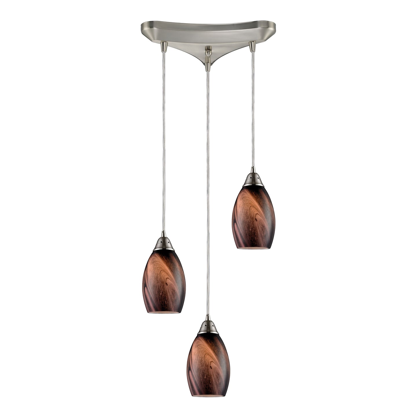 Formations 10'' Wide 3-Light Pendant - Satin Nickel