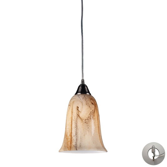 Granite 7'' Wide 1-Light Pendant - Satin Nickel - Includes Adapter Kit