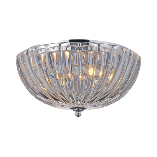 Crystal 12'' Wide 2-Light Flush Mount - Polished Chrome