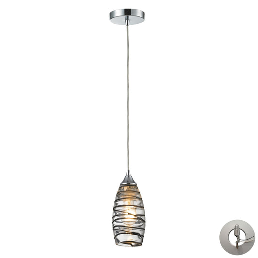 Twister 5'' Wide 1-Light Pendant - Polished Chrome - Includes Adapter Kit