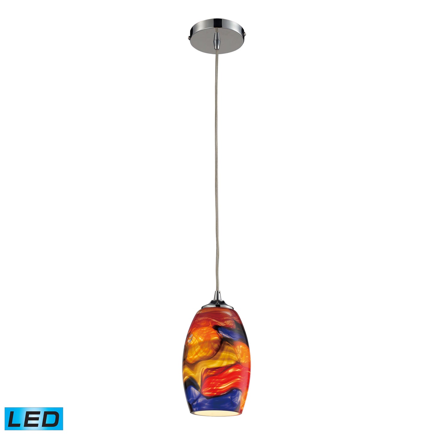 Surrealist 5'' Wide 1-Light Pendant - Polished Chrome - Includes LED Bulb