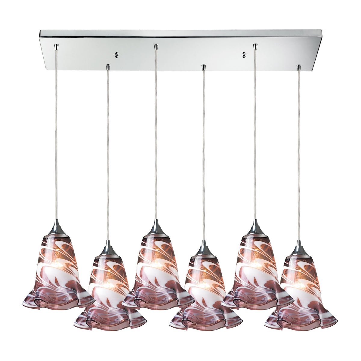 Vestido 9'' Wide 6-Light Pendant - Polished Chrome