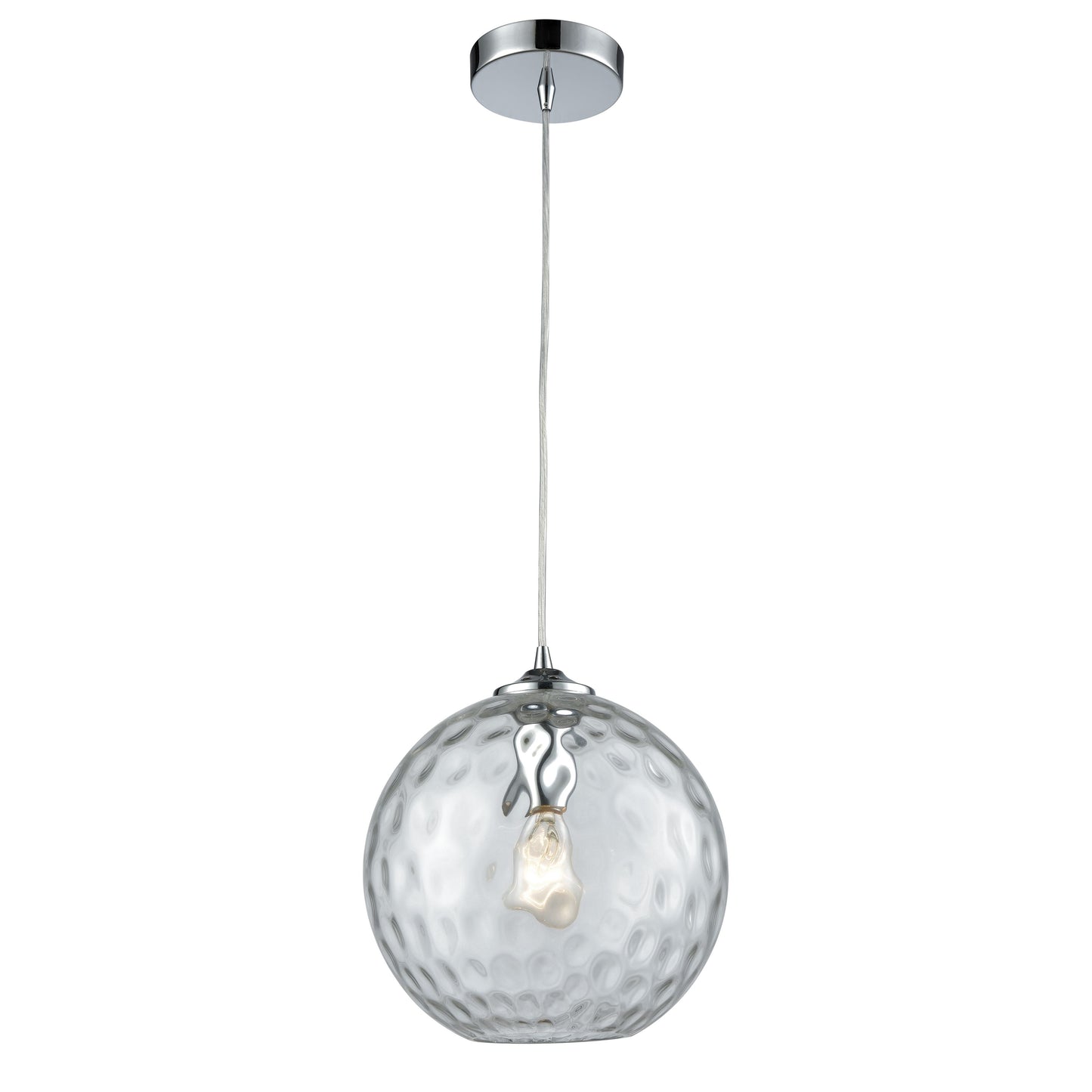 Watersphere 10'' Wide 1-Light Pendant - Polished Chrome with Clear