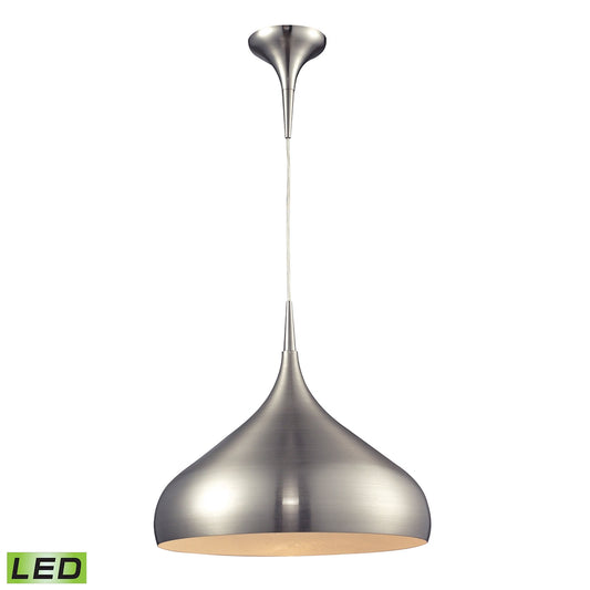 Lindsey 17'' Wide 1-Light Pendant - Satin Nickel - Includes LED Bulb