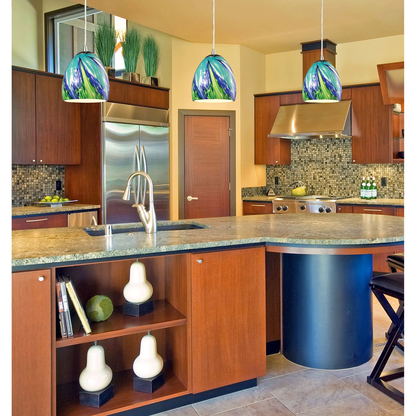 Colorwave 6'' Wide 1-Light Pendant - Satin Nickel