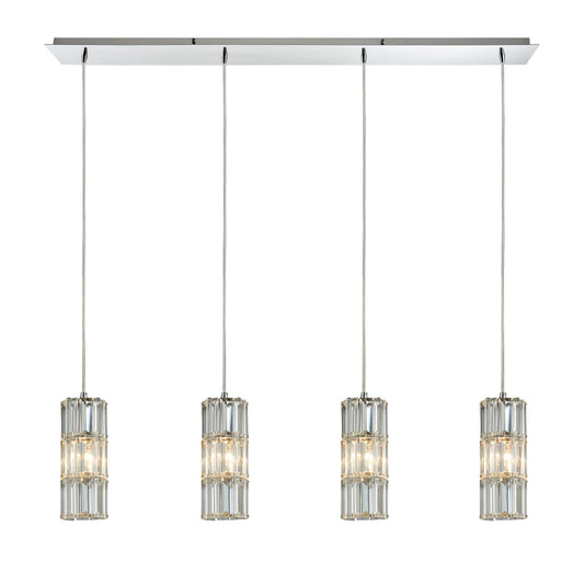 Cynthia 47'' Wide 4-Light Linear Pendant - Polished Chrome