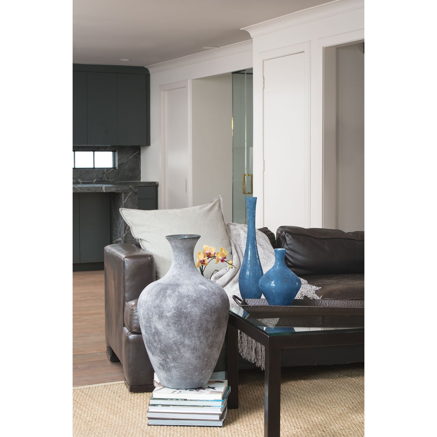 Atlas Vase (19.5-inch) - Textured Marina