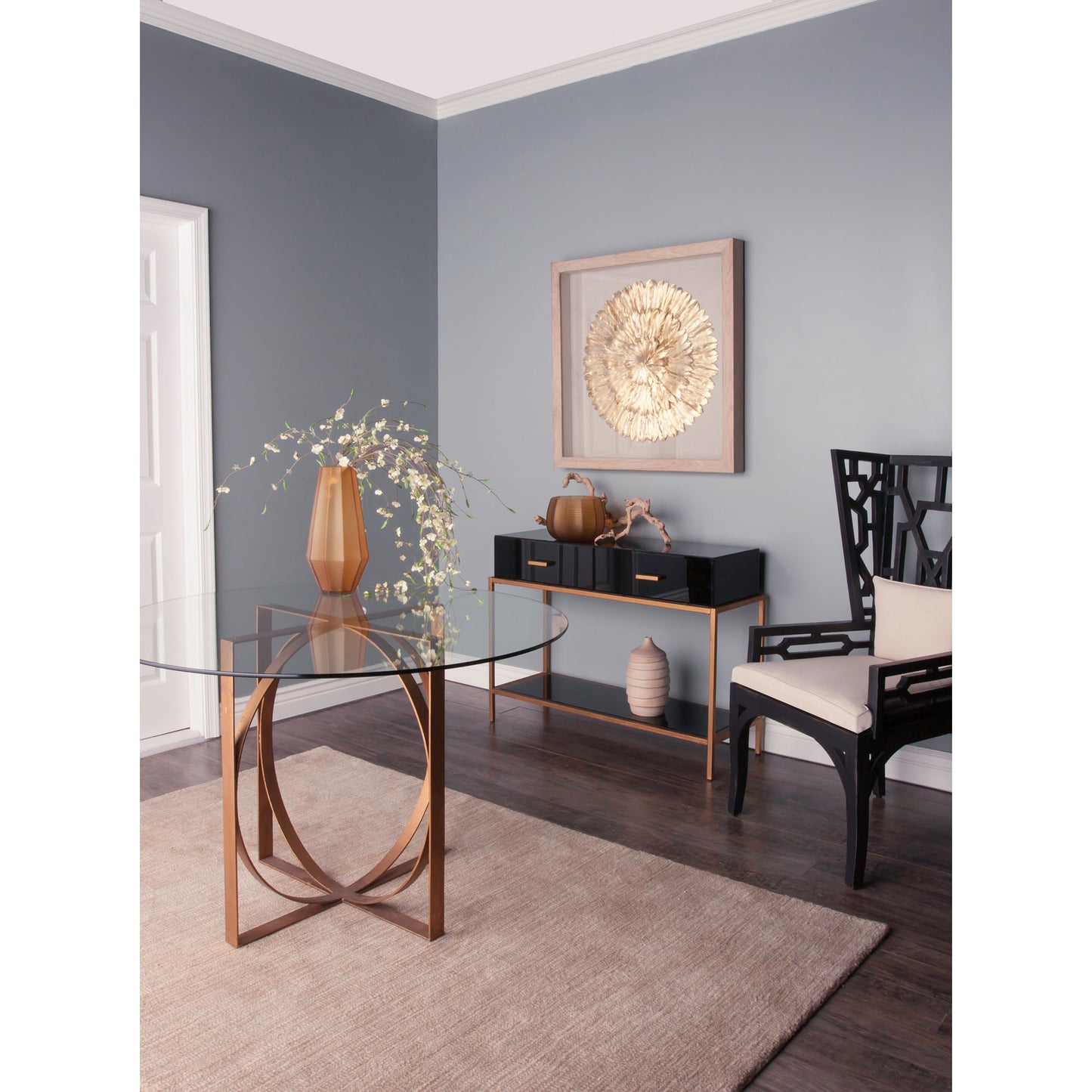 Gold Feather Dimensional Wall Art - Spiral