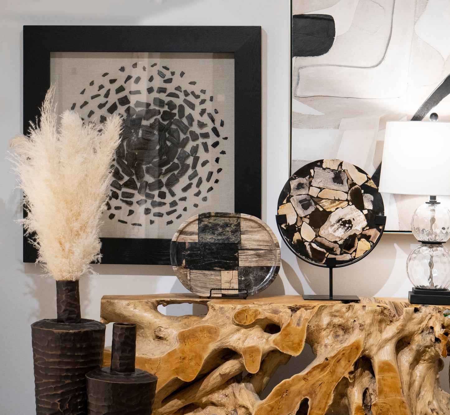 Black and White Carbon Dimensional Wall Art