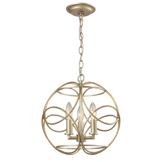Chandette 14'' Wide 3-Light Pendant - Aged Silver