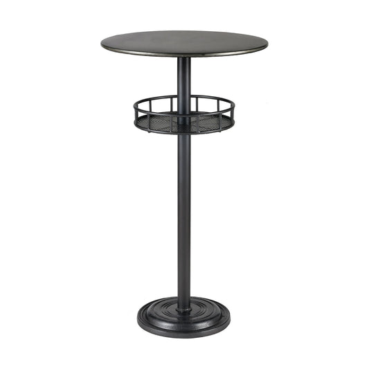 Parton Bar Table - Dark Pewter and Galvanized Steel