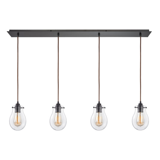Jaelyn 46'' Wide 4-Light Linear Pendant - Oil Rubbed Bronze