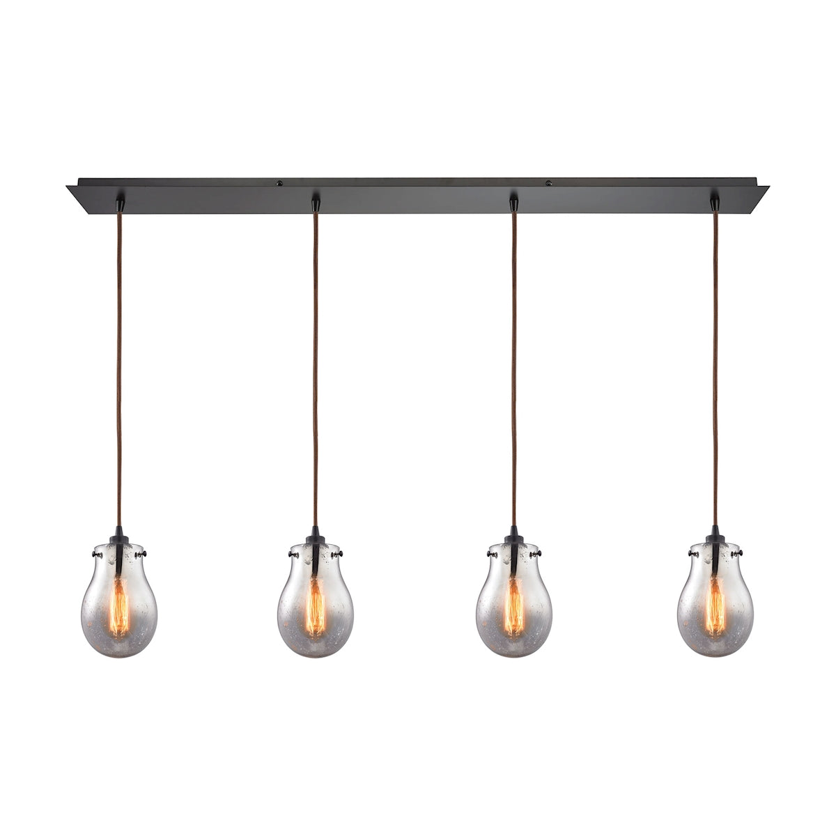 Jaelyn 46'' Wide 4-Light Linear Pendant - Oil Rubbed Bronze with Mercury Glass