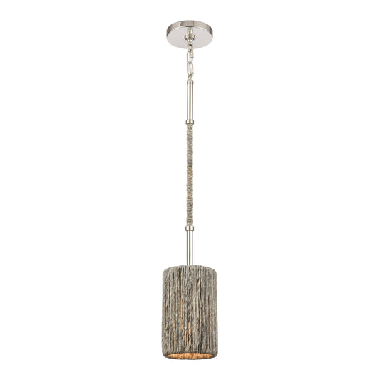 Abaca 5.25'' Wide 1-Light Mini Pendant - Polished Nickel