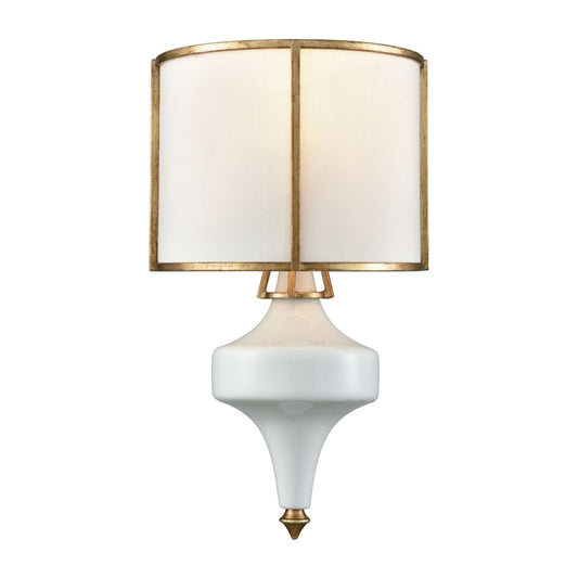 Ceramique 15'' High 1-Light Sconce - Antique Gold Leaf