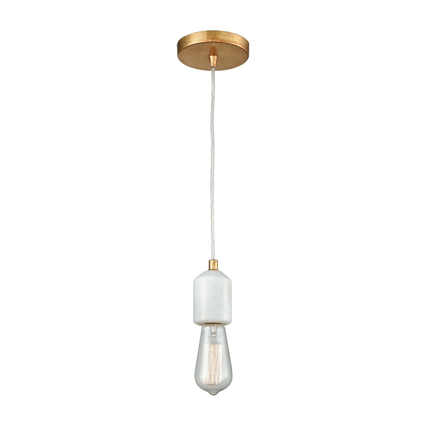 Socketholder 2'' Wide 1-Light Mini Pendant - Antique Gold Leaf