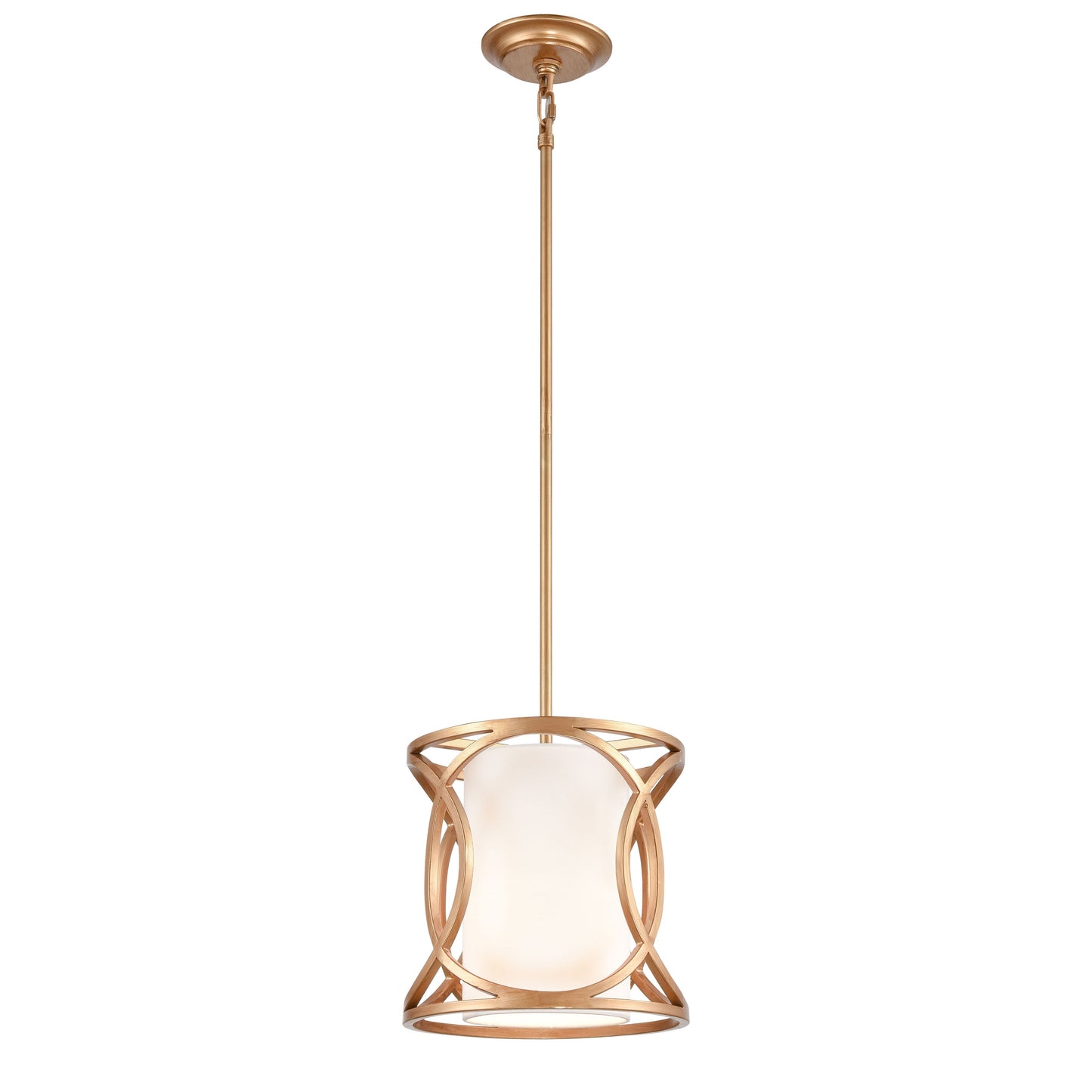 Ringlets 10'' Wide 1-Light Mini Pendant - Matte Gold