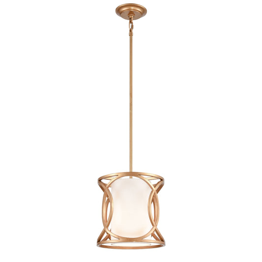 Ringlets 10'' Wide 1-Light Mini Pendant - Matte Gold