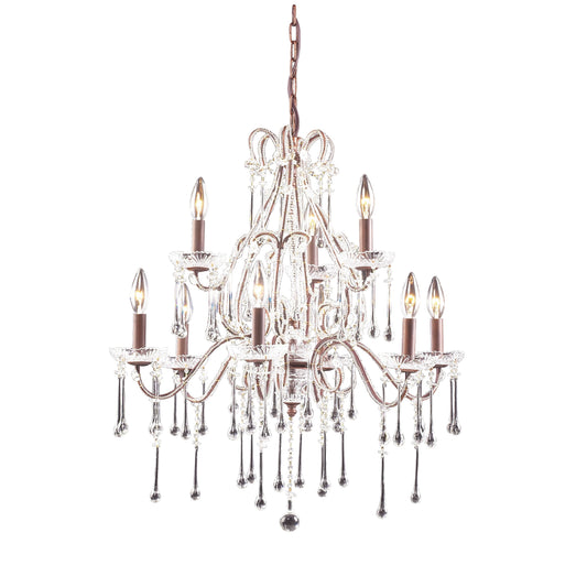 Opulence 25'' Wide 9-Light Chandelier - Rust