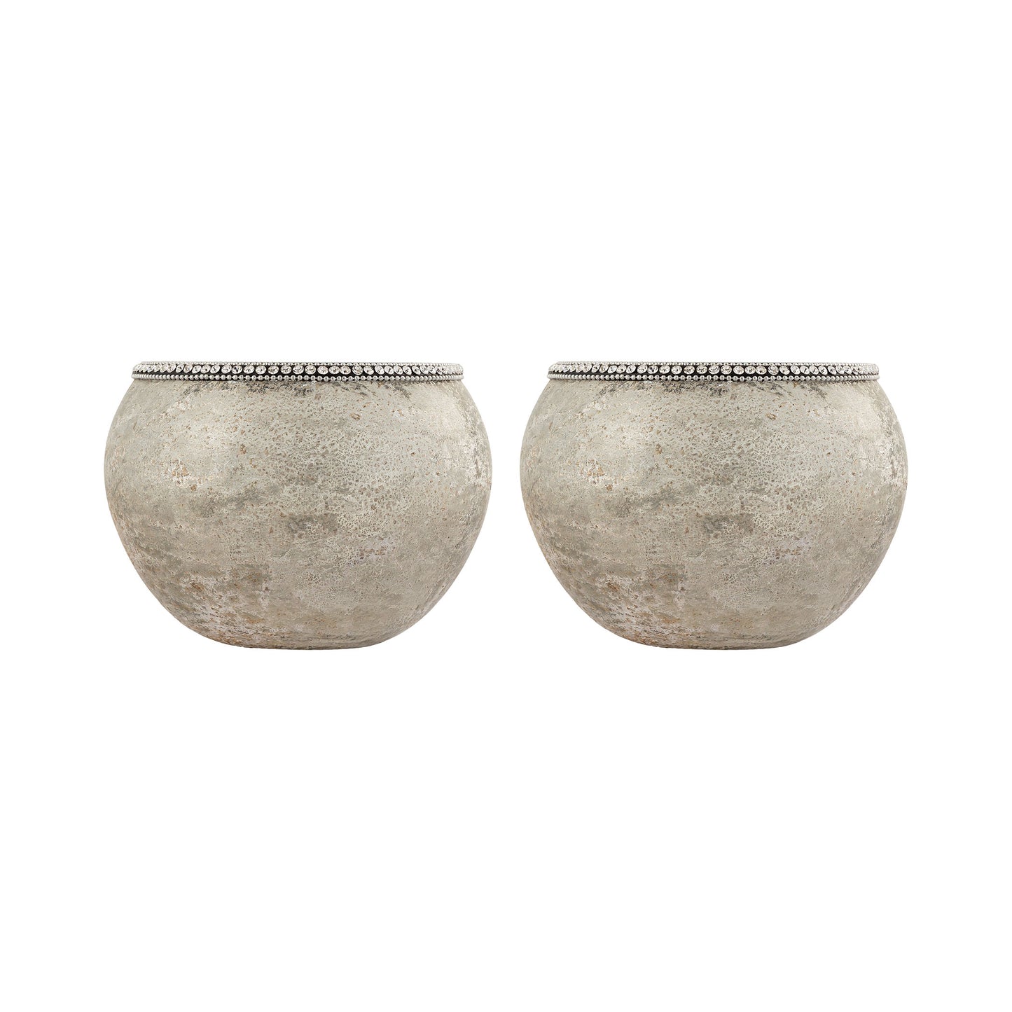 Forever Ball Vase - Set of 2 Silver