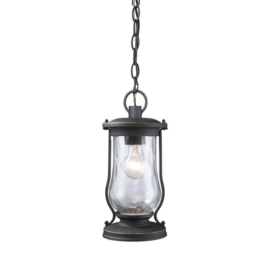 Farmstead 6'' Wide 1-Light Outdoor Pendant - Matte Black