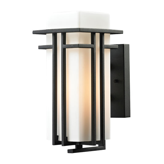 Croftwell 12'' High 1-Light Outdoor Sconce - Textured Matte Black
