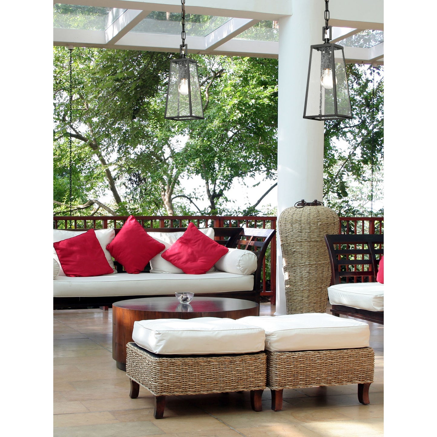 Meditterano 5'' Wide 1-Light Outdoor Pendant - Matte Black