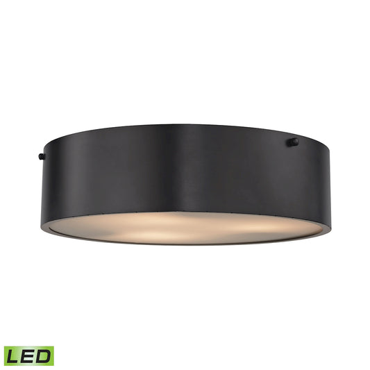 Clayton 16'' Wide 3-Light Flush Mount - Oil Rubbed Bronze - Includes LED Bulbs