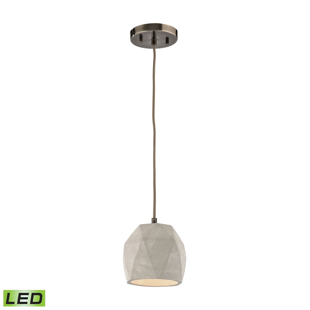 Urban Form 5'' Wide 1-Light Mini Pendant - Black Nickel - Includes LED Bulb