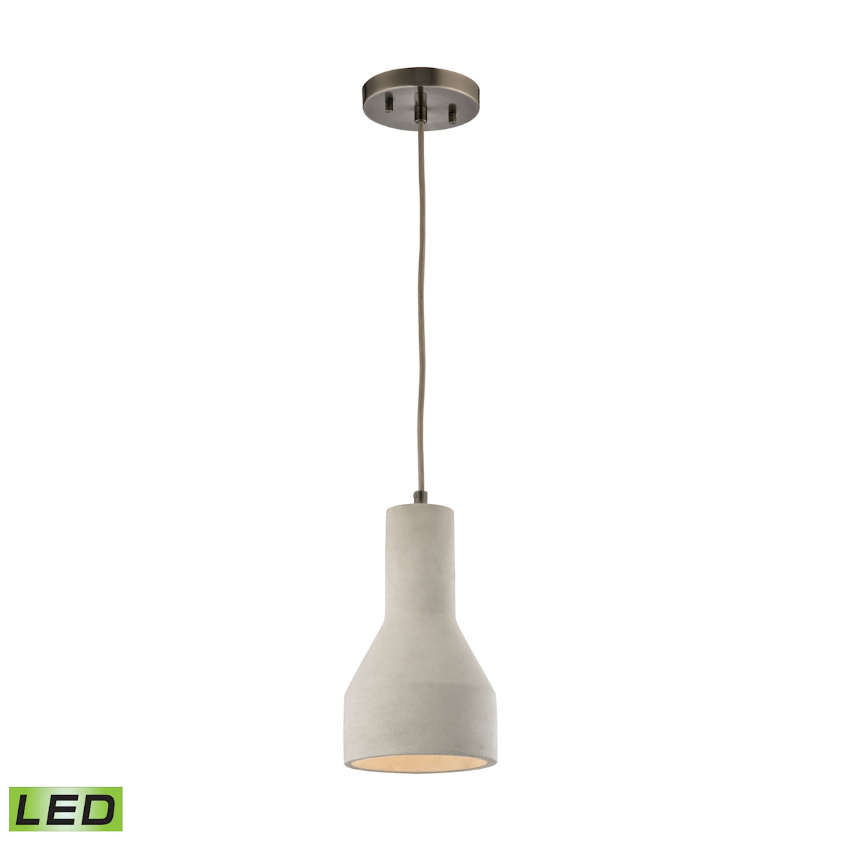Urban Form 6'' Wide 1-Light Mini Pendant - Black Nickel - Includes LED Bulb