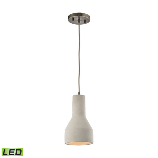 Urban Form 6'' Wide 1-Light Mini Pendant - Black Nickel - Includes LED Bulb