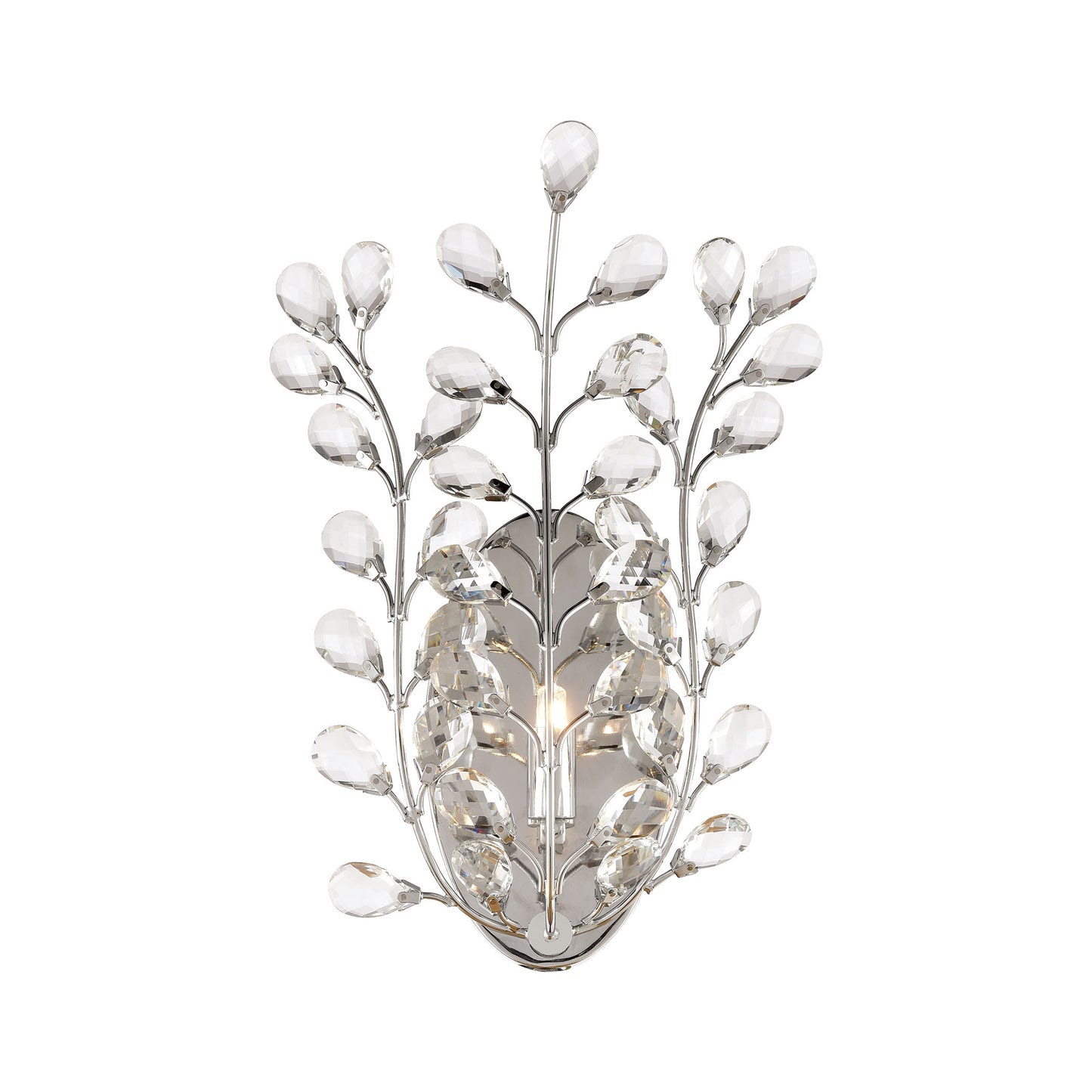Crystique 14'' High 1-Light Sconce - Polished Chrome