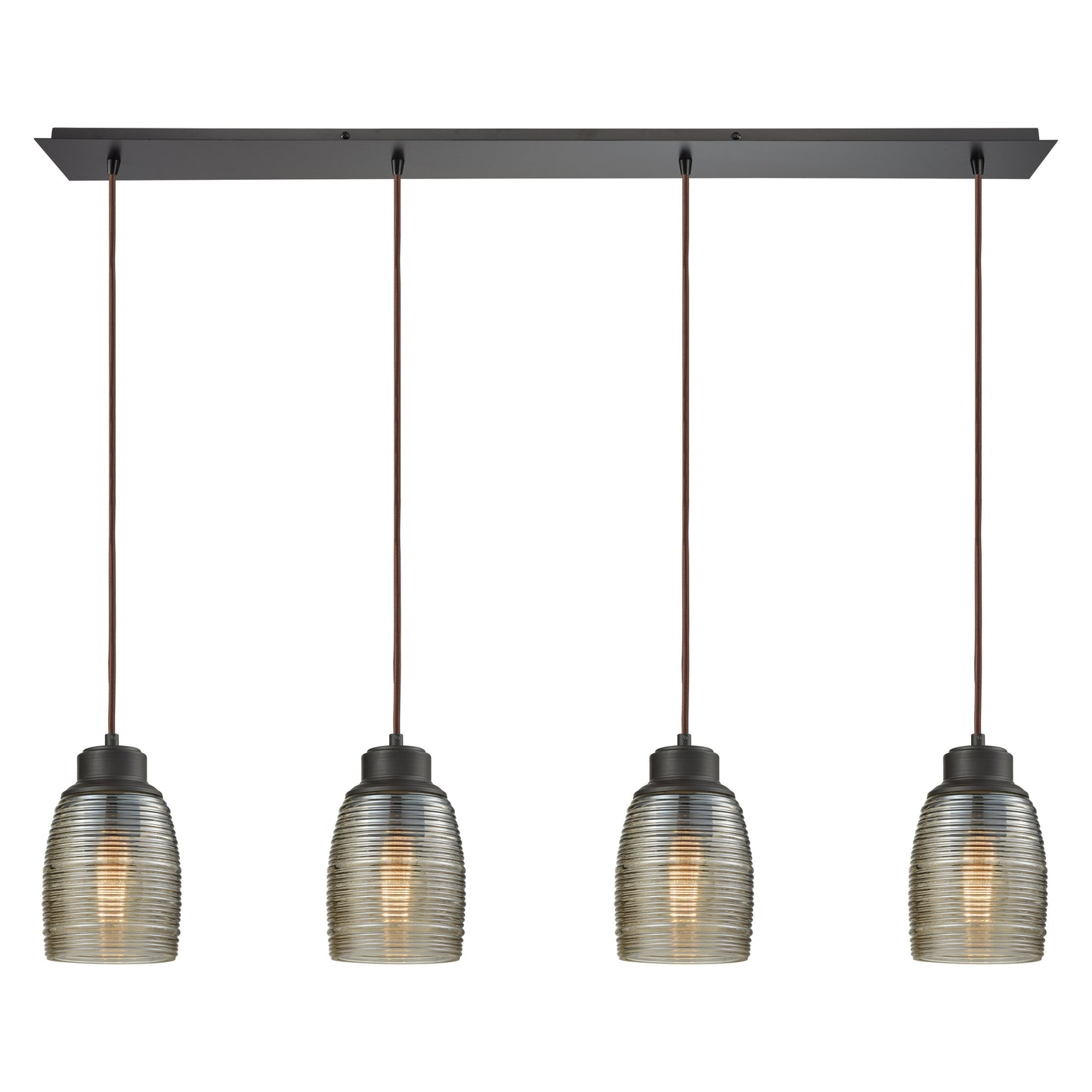 Muncie 46'' Wide 4-Light Linear Pendant - Oil Rubbed Bronze