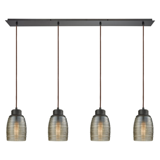 Muncie 46'' Wide 4-Light Linear Pendant - Oil Rubbed Bronze