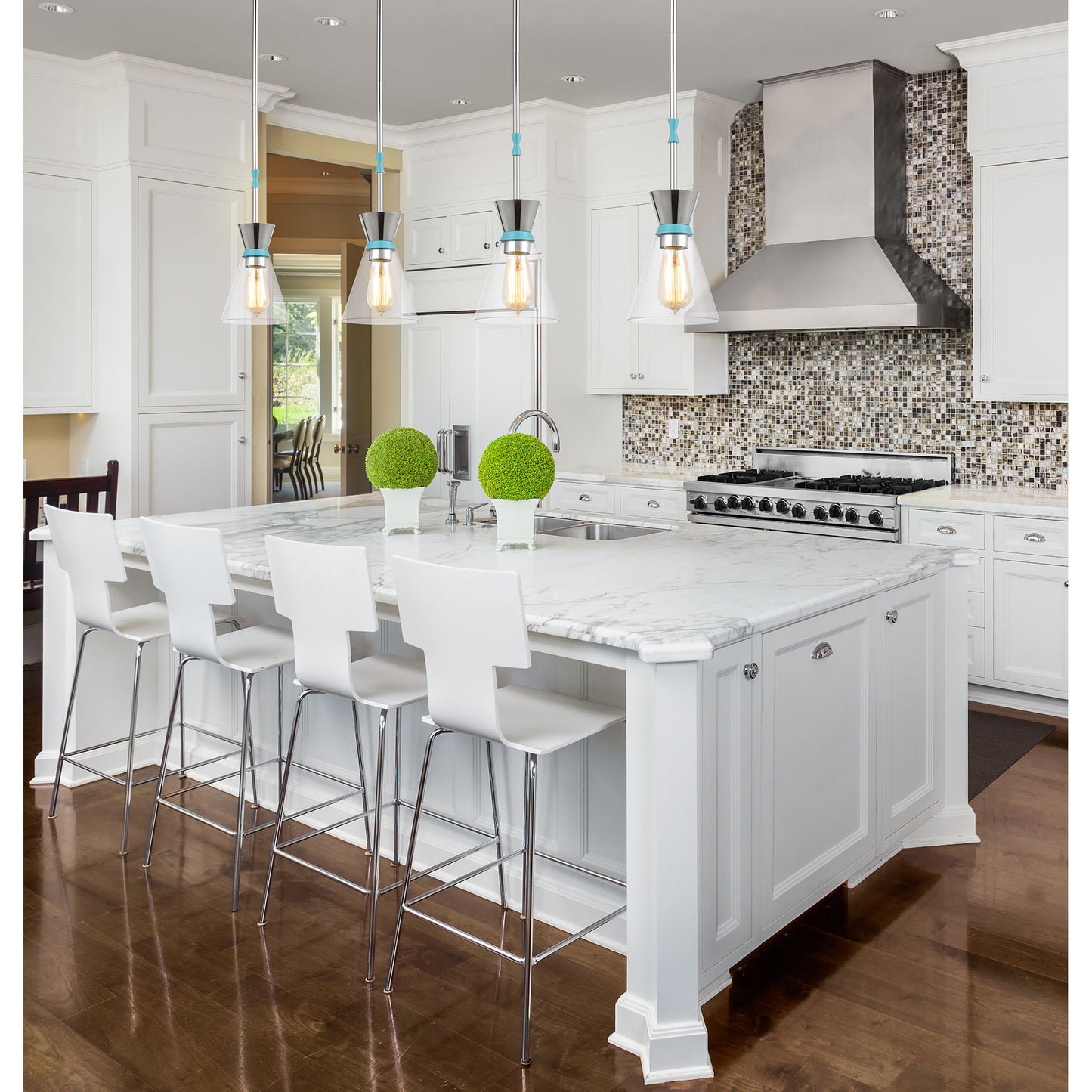 Modley 6'' Wide 1-Light Mini Pendant - Polished Chrome