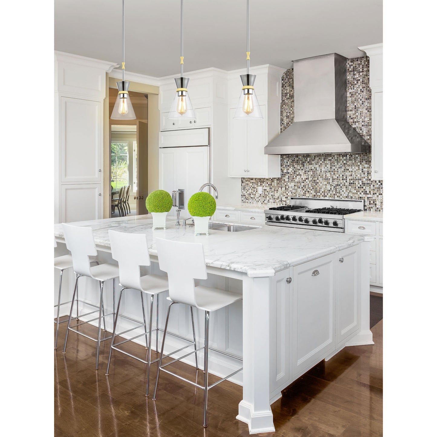 Modley 6'' Wide 1-Light Mini Pendant - Polished Chrome