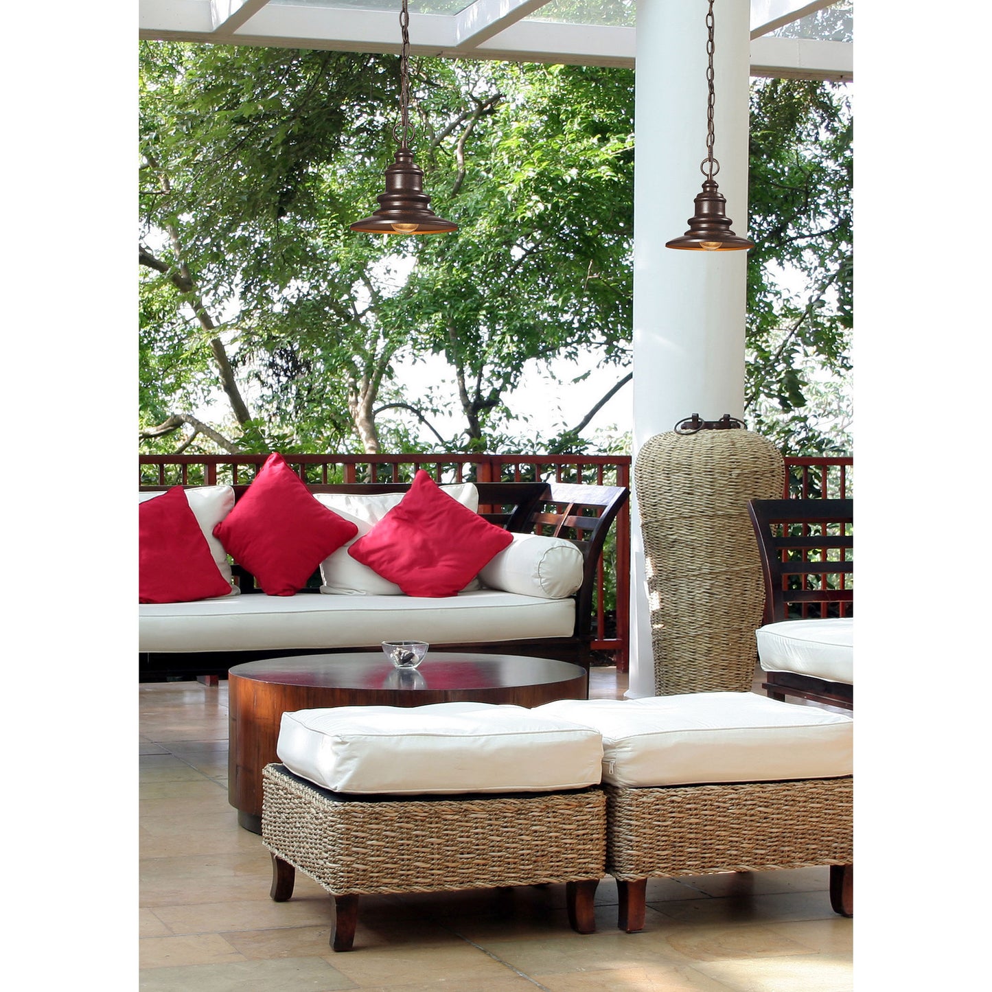 Marina 8'' Wide 1-Light Outdoor Pendant - Hazelnut Bronze