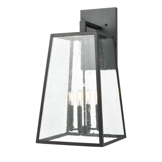 Meditterano 27'' High 4-Light Outdoor Sconce - Matte Black