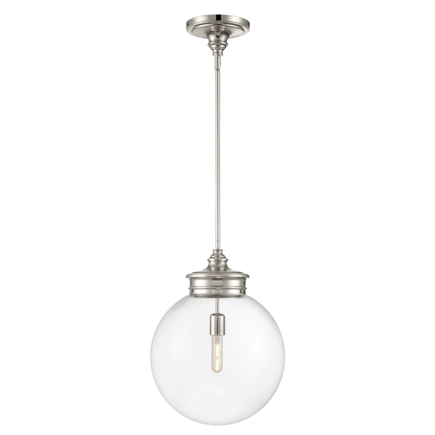 Emma 14'' Wide 1-Light Pendant - Polished Nickel