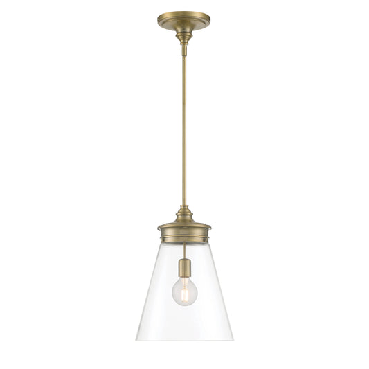 Emma 12'' Wide 1-Light Pendant - Antique Brass