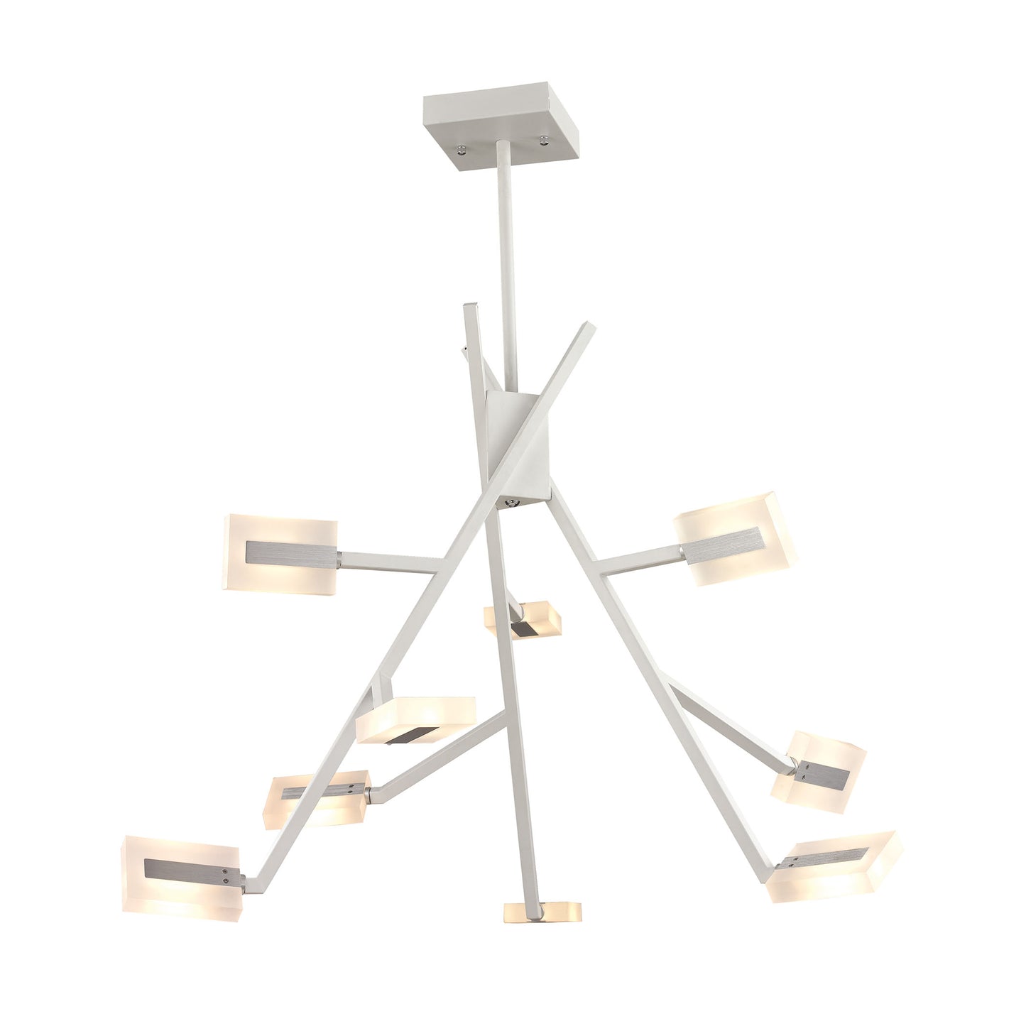 Svelta 33.5'' Wide 9-Light Chandelier - Matte Silver
