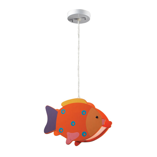 Novelty 12'' Wide 1-Light Mini Pendant - Orange Fish