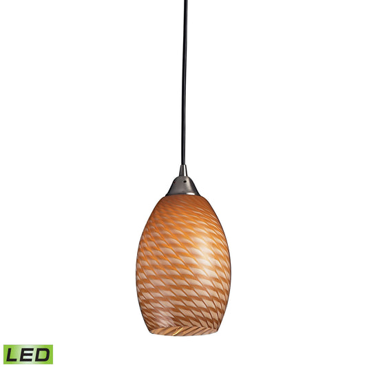 Mulinello 6'' Wide 1-Light Mini Pendant - Satin Nickel - Includes LED Bulb
