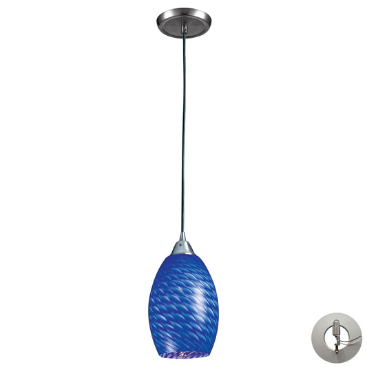 Mulinello 6'' Wide 1-Light Pendant - Satin Nickel - Includes Adapter Kit