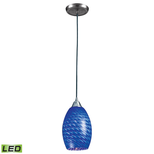 Mulinello 6'' Wide 1-Light Pendant - Satin Nickel - Includes LED Bulb