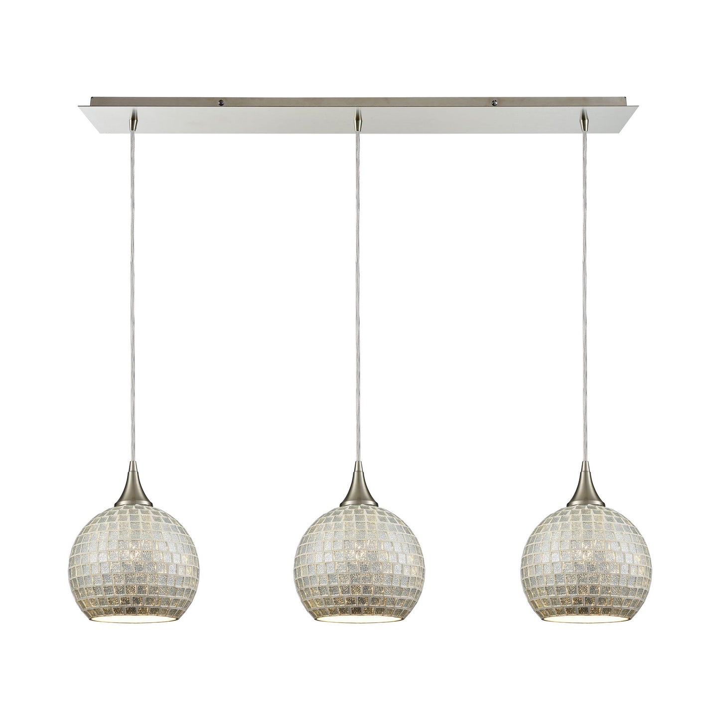 Fusion 36'' Wide 3-Light Multi Pendant - Satin Nickel